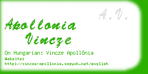 apollonia vincze business card